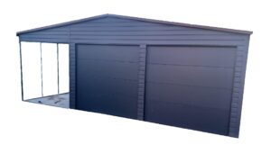 Garaż nr.165 z wiatą 2m - antracyt