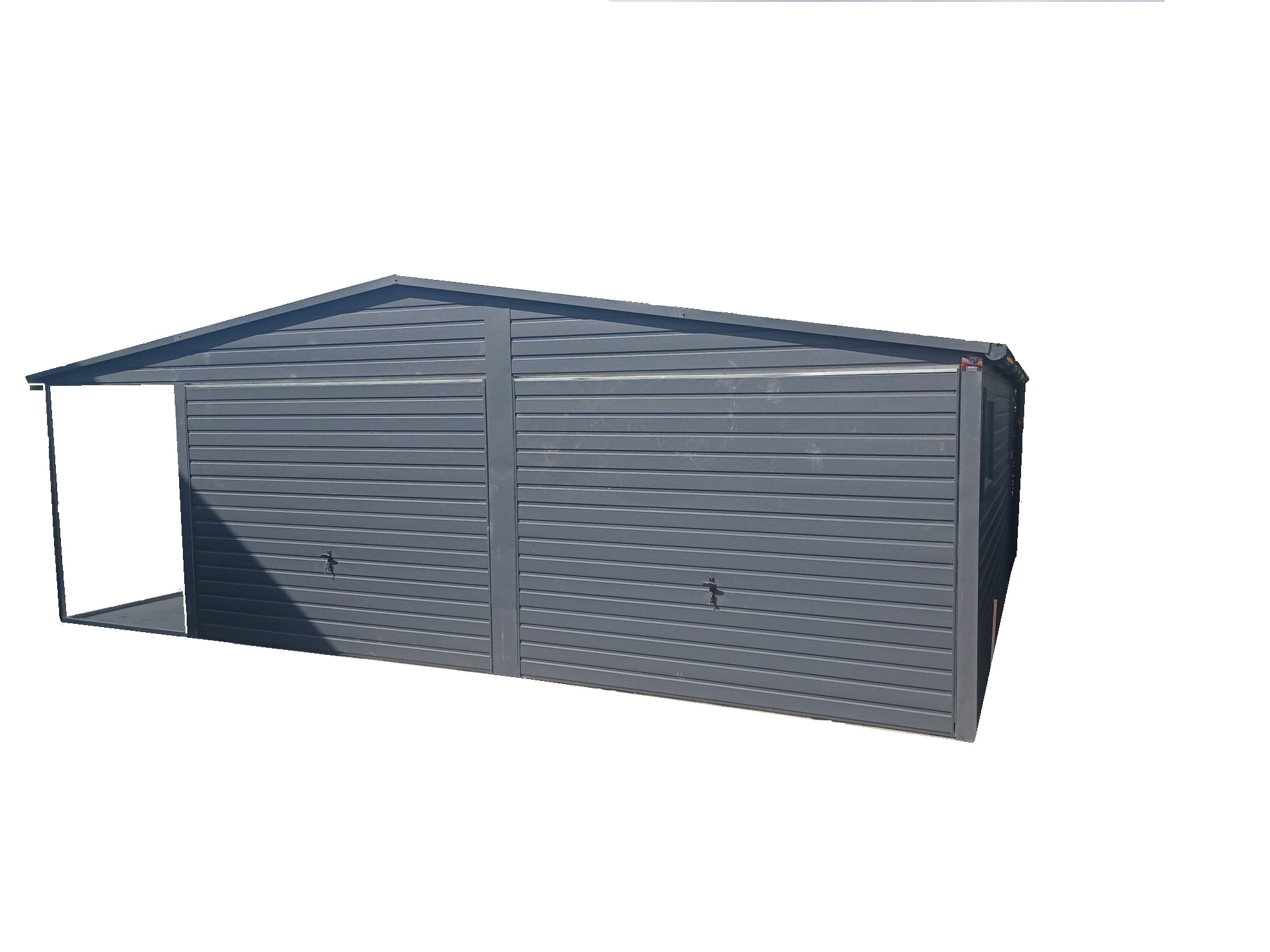 Garaż nr. 170 z dwiema bramami uchylnymi + wiata