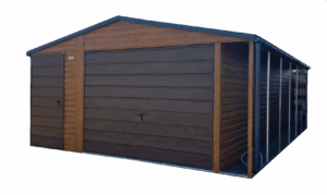 Garaż nr.177 z bramą uchylną, drzwiami oraz wiatą