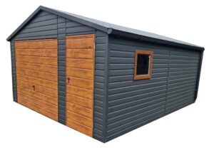 Garaż nr 179  z wiatą, bramą uchylną i drzwiami