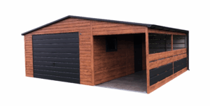 Garaż nr 185 z bramą uchylną i wiatą