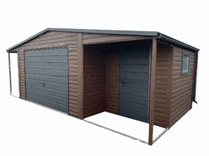 Garaż nr 187  z wiatą, bramą uchylną i drzwiami