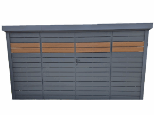 Wiata śmietnikowa nr.189 grafit + złoty dąb jasny