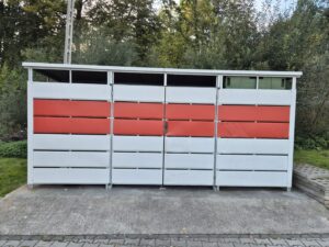 190 Wiata śmietnikowa, 4x2, blaszana