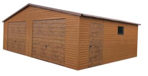 Garaż blaszany 8x6m z bramą uchylną